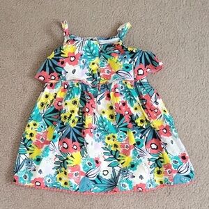 Tu Toddler Girl Floral Printed Dress - Size 3-4 Years